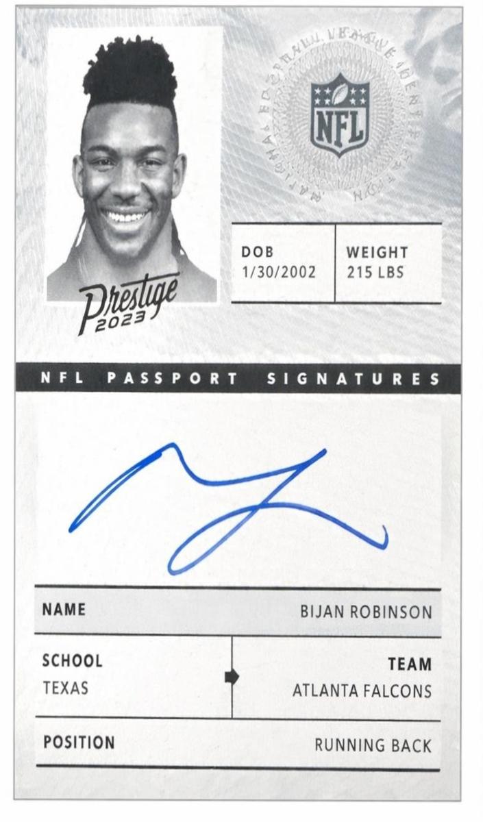 2023 Panini Prestige Football Bijan Robinson #NPS-BR PSA 9
