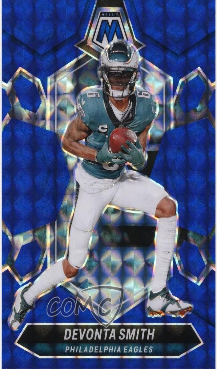 2024 Panini Mosaic Football Blue DeVonta Smith #179 PSA 9