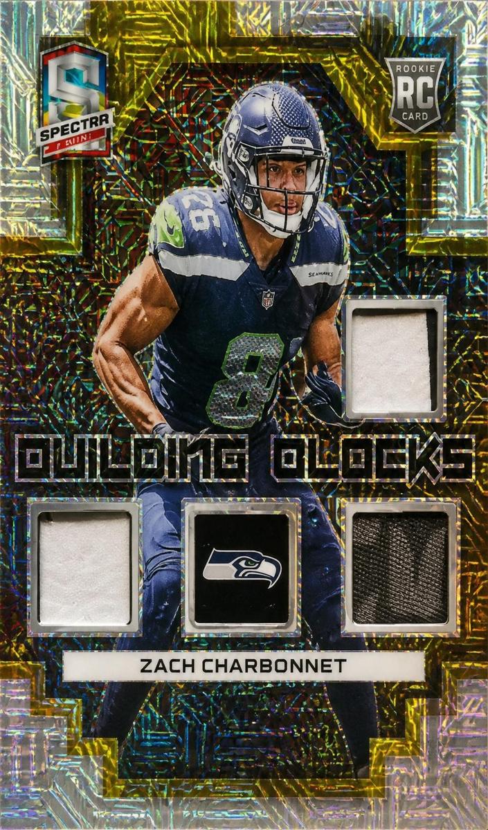 2023 Panini Spectra Football Meta Zach Charbonnet #BBL-ZCH PSA 10