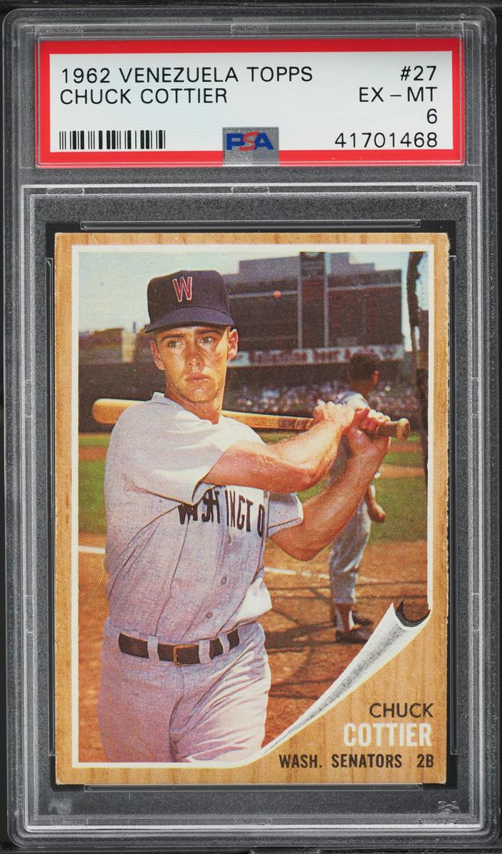 1962 Topps Venezuelan Baseball Chuck Cottier #27