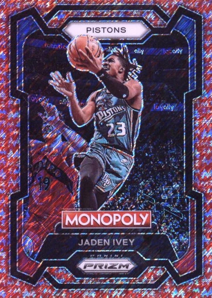 2023 Panini Prizm Monopoly Basketball Red Millionaire Shimmer Jaden Ivey #26 PSA 9