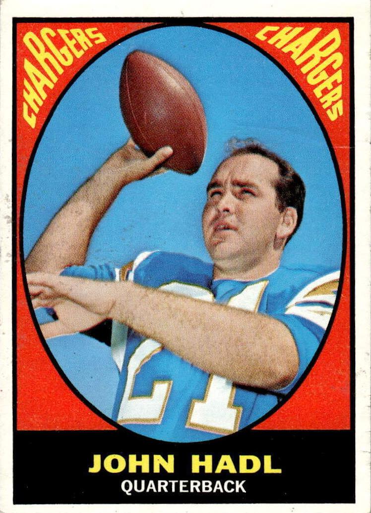 1967 Topps Football John Hadl #120 PSA 8