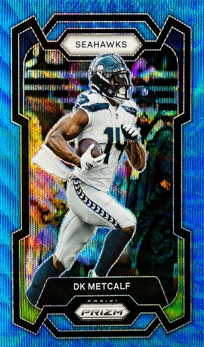2023 Panini Prizm Football Blue Wave DK Metcalf #257 SGC 9