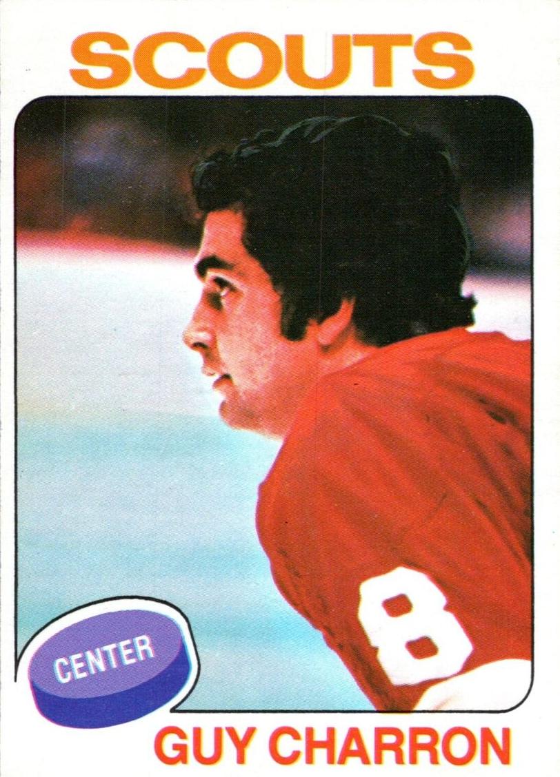 1975 O-Pee-Chee Hockey Guy Charron #32 PSA 8