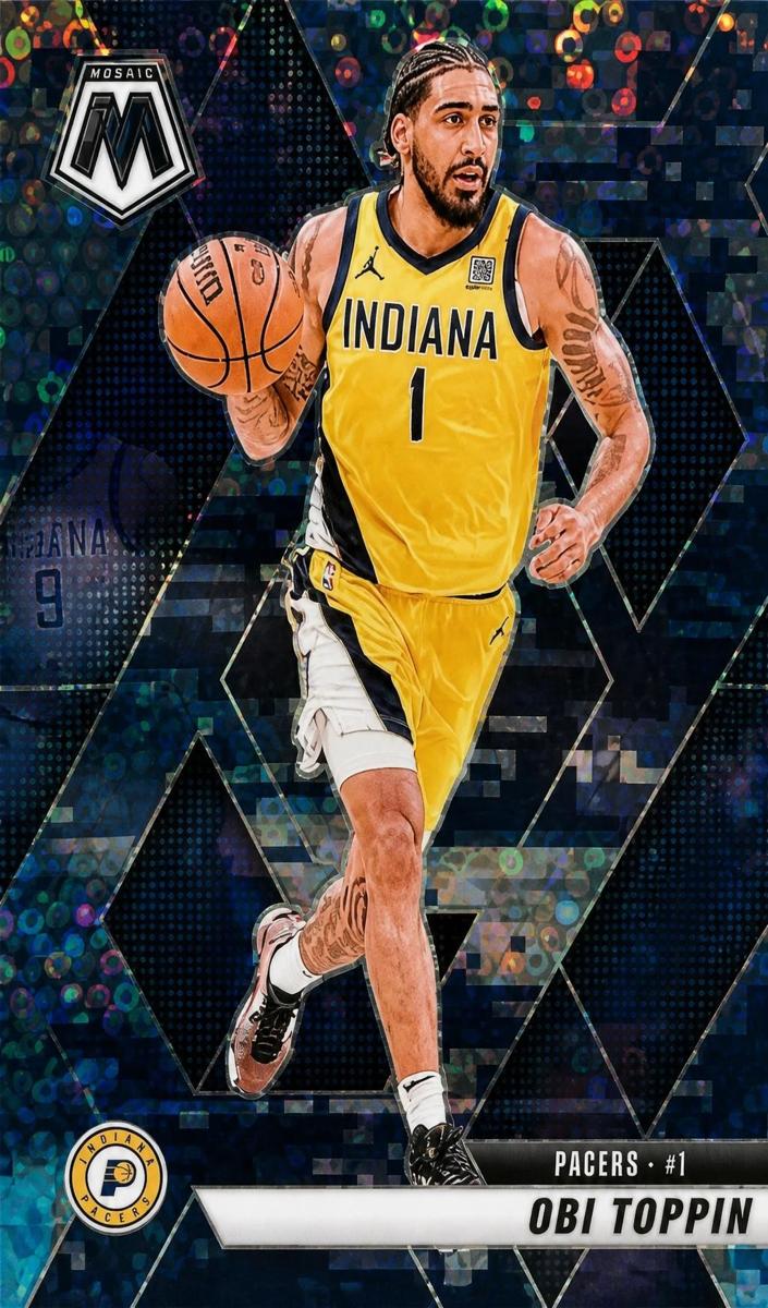 2024 Panini Mosaic Basketball Fast Break Blue Camo Obi Toppin #4