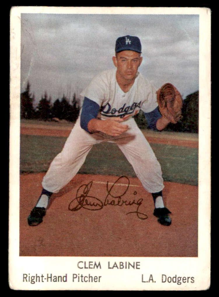 1960 Bell Brand Dodgers Baseball Clem Labine #6 PSA 9