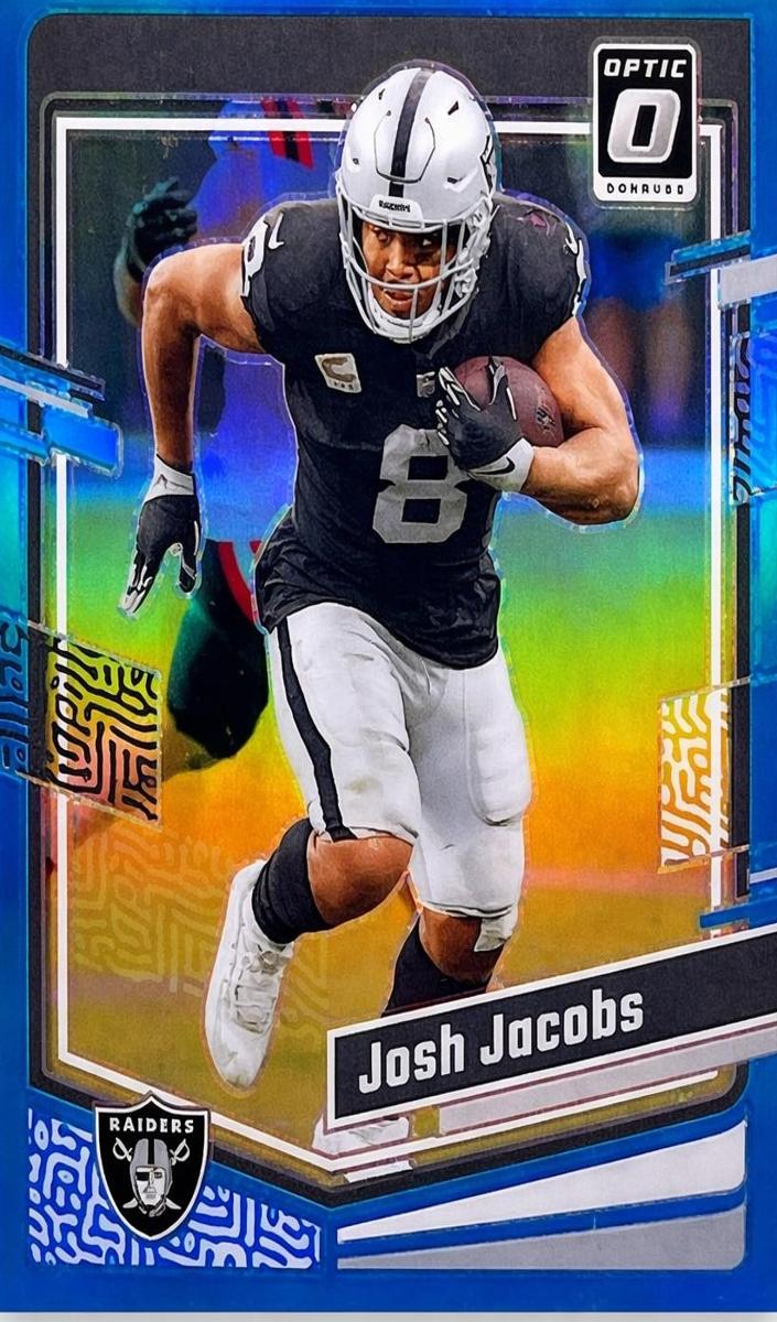 2023 Donruss Optic Football Aqua Josh Jacobs #99