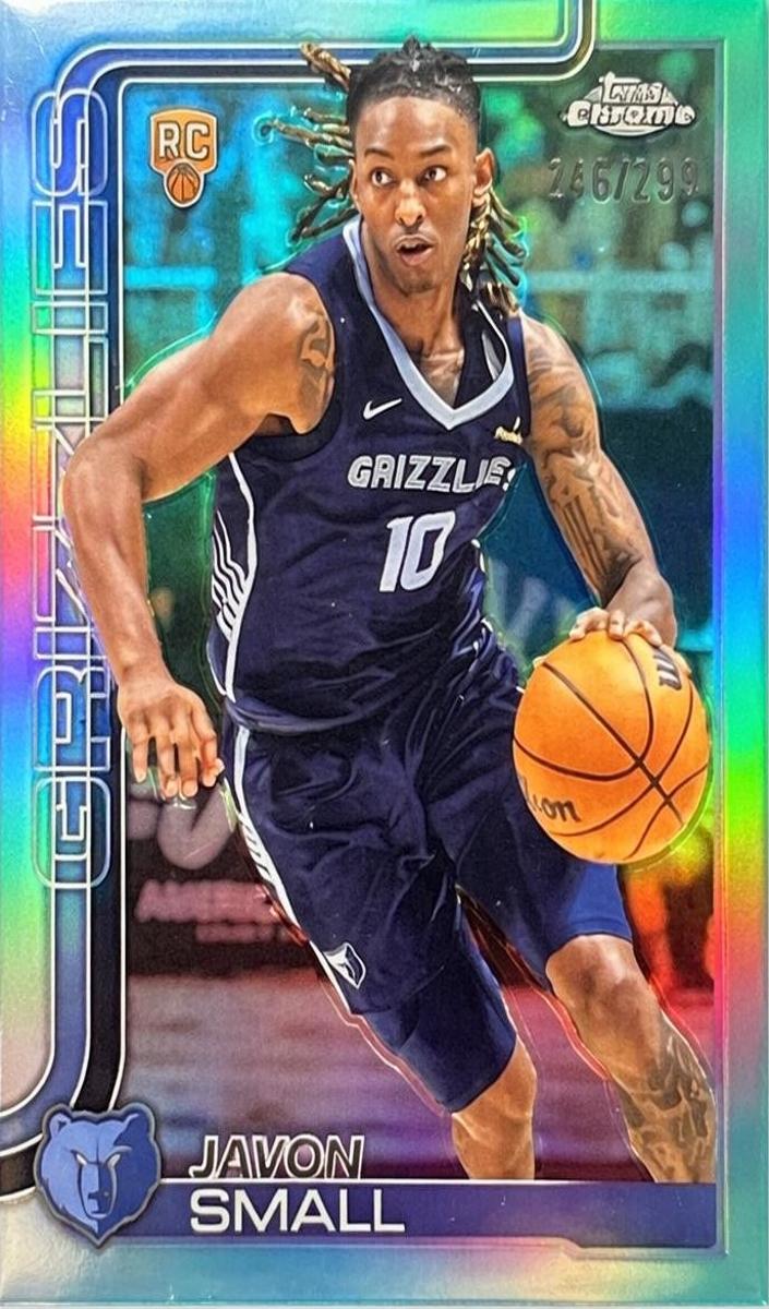 2025 Topps Chrome Basketball Aqua Refractor Javon Small #299
