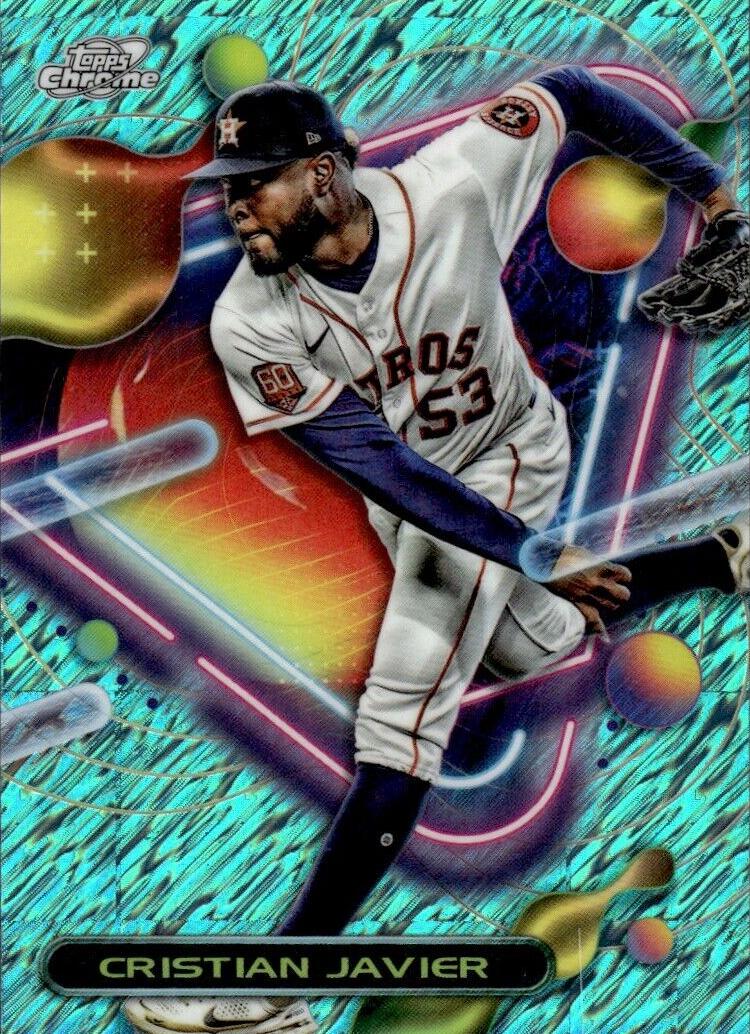 2023 Topps Cosmic Chrome Baseball Aqua Equinox Cristian Javier #39