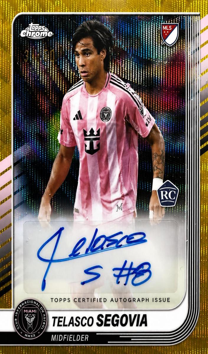 2025 Topps Chrome MLS Soccer Gold Wave Refractor Telasco Segovia #CA-TS