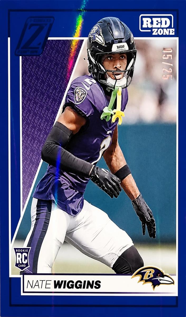 2024 Panini Zenith Football Red Zone Blue Nate Wiggins #181