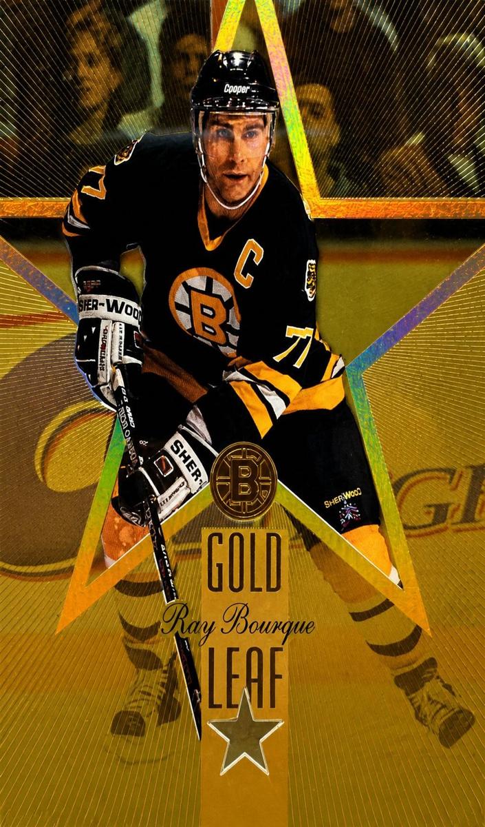 1995 Leaf Hockey Ray Bourque #3 PSA 8