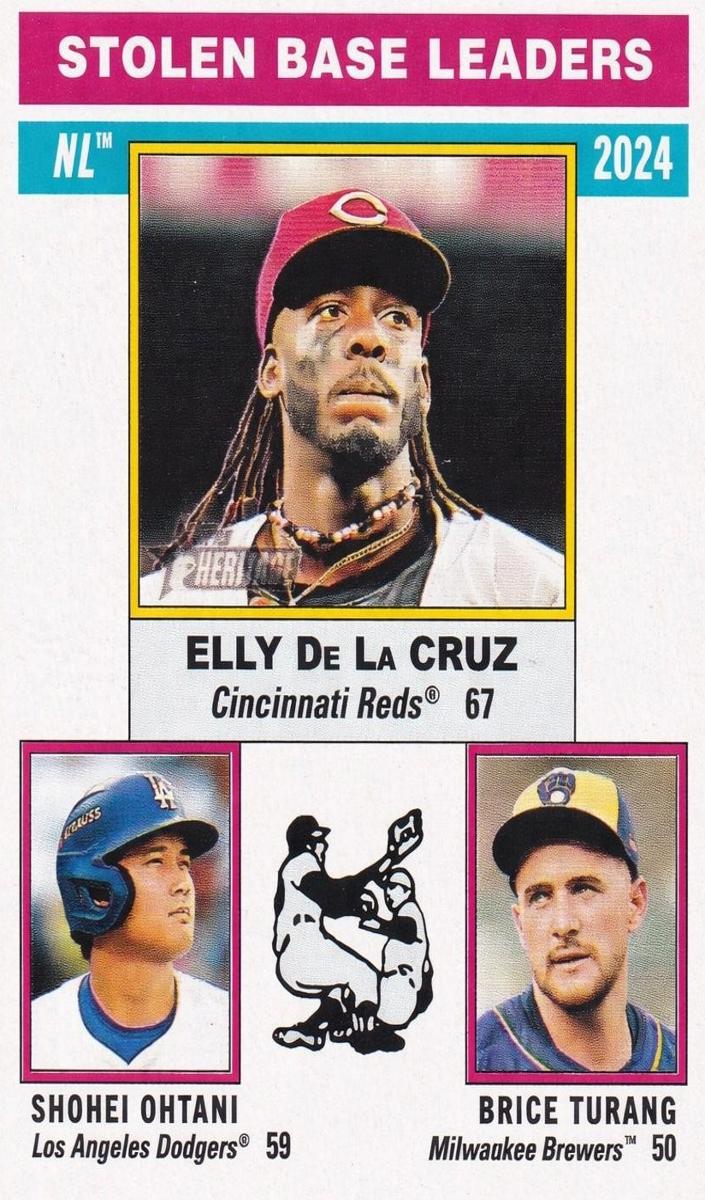 2025 Topps Heritage Baseball Brice Turang / Shohei Ohtani / Elly De La Cruz #197