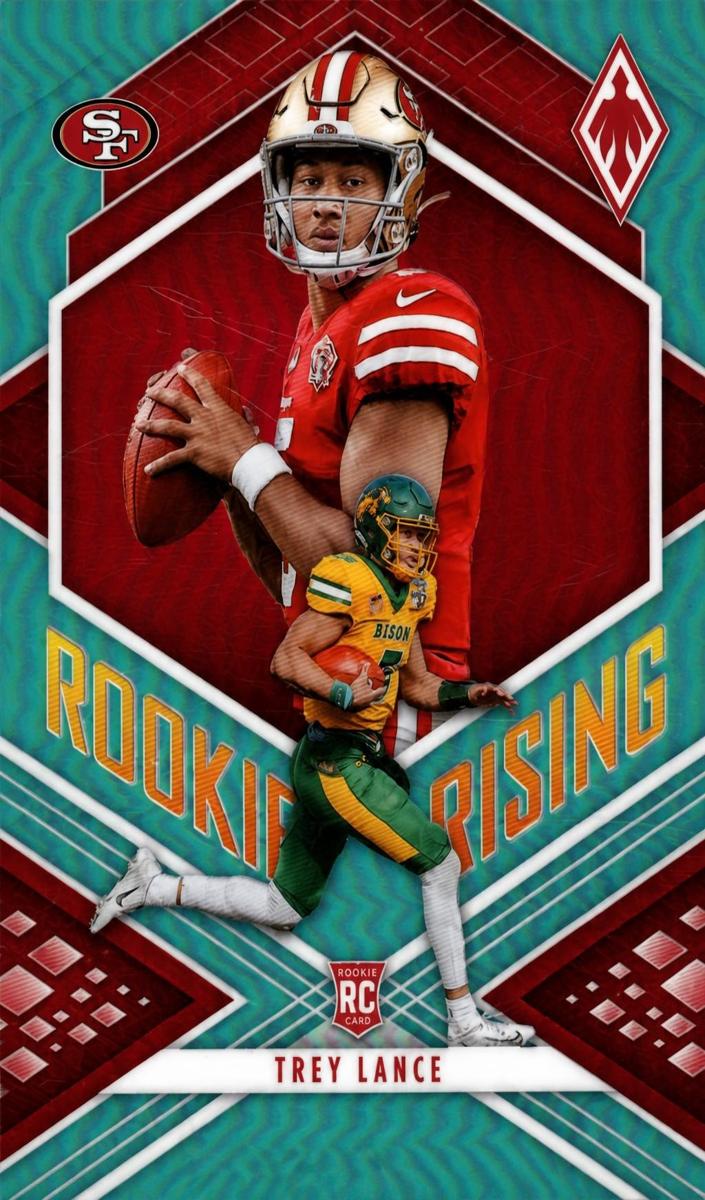 2021 Panini Phoenix Football Teal Trey Lance #RIS-3 PSA 10