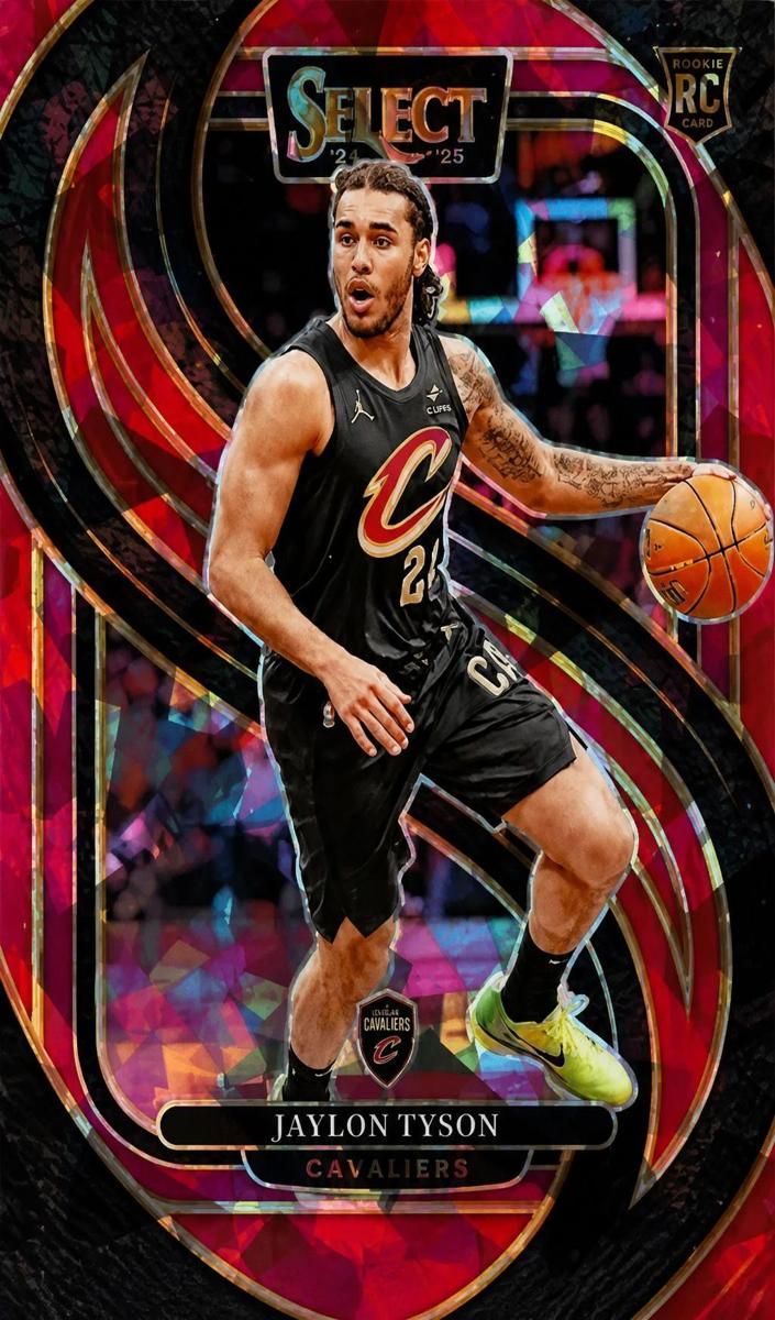 2024 Panini Select Basketball Red Cracked Ice Jaylon Tyson #182