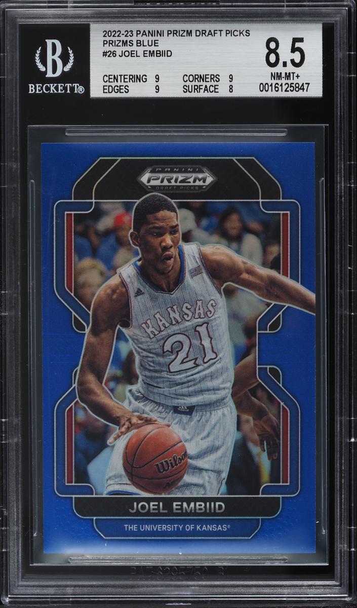 2022 Panini Prizm Draft Picks Basketball Blue Joel Embiid #26 BGS 8.5