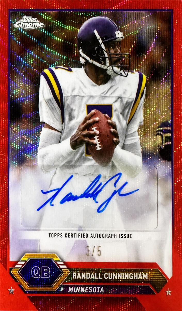 2023 Topps Composite Football Red Wave Refractor Randall Cunningham #TCA-RC