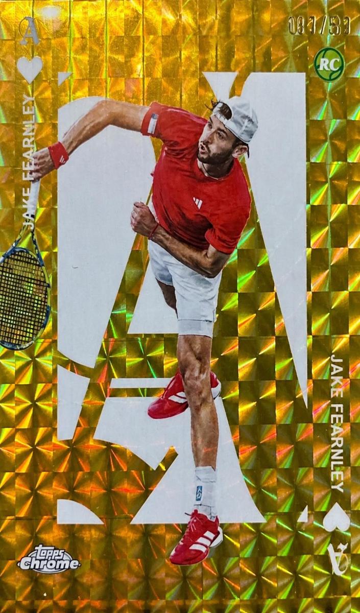2025 Topps Chrome Tennis Gold Geometric Refractor Jake Fearnley #ACE-16
