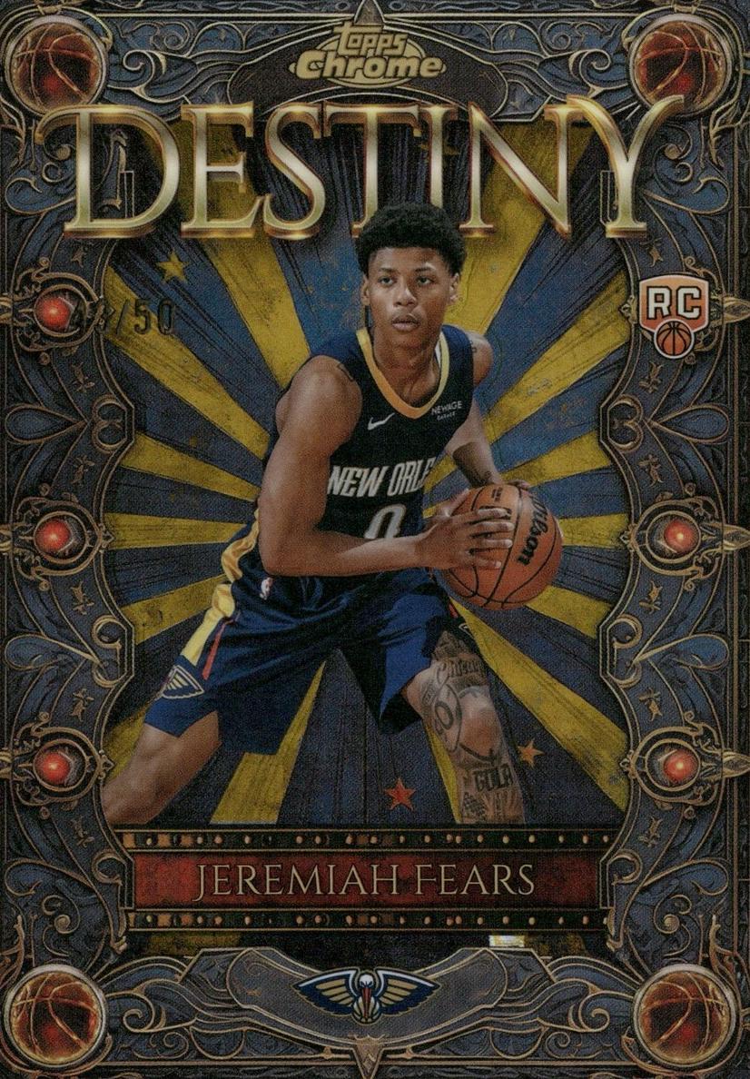 2025 Topps Chrome Basketball Gold Refractor Jeremiah Fears #D-7