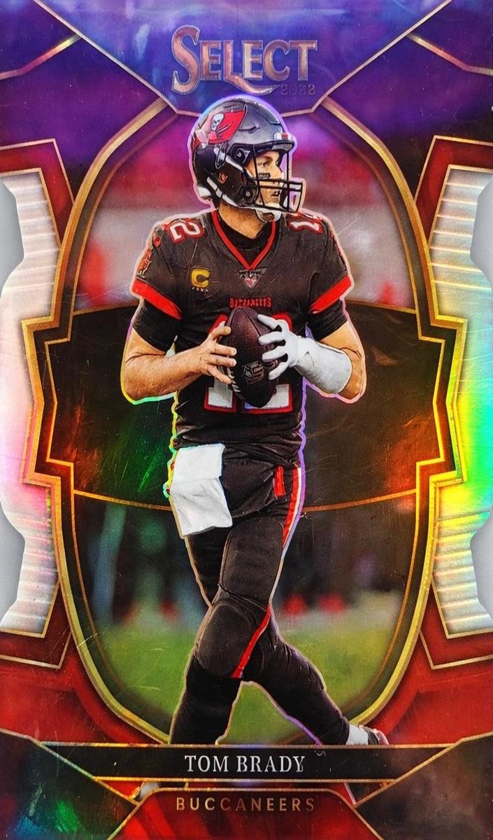 2022 Panini Select Football Black and Red Prizm Die-Cut Tom Brady #26