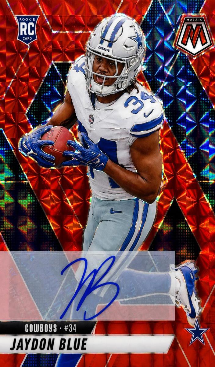 2025 Panini Mosaic Football Red Jaydon Blue #320 PSA 10