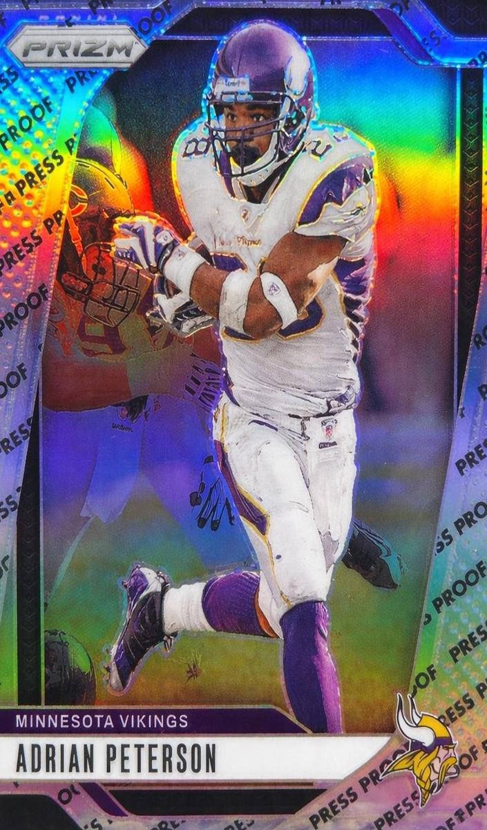 2024 Panini Prizm Football Press Proof Adrian Peterson #191 PSA 10