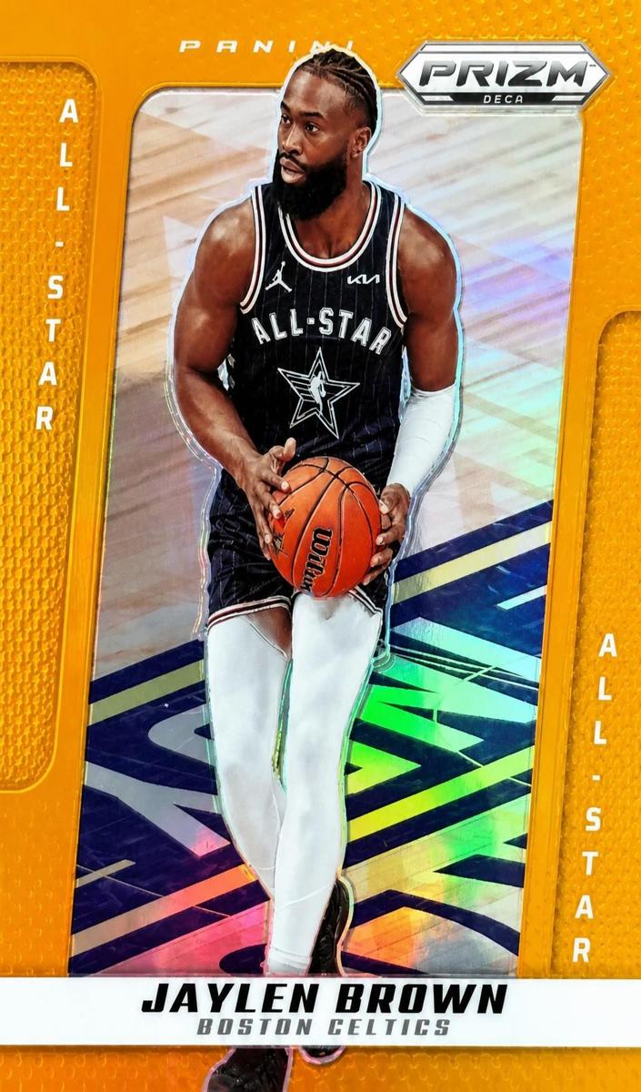 2024 Panini Prizm Deca Basketball Orange Jaylen Brown #255 PSA 9