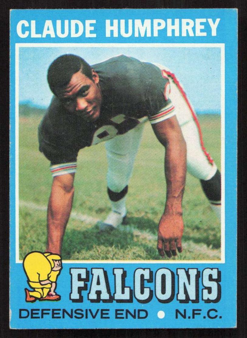 1971 Topps Football Claude Humphrey #218 PSA 8