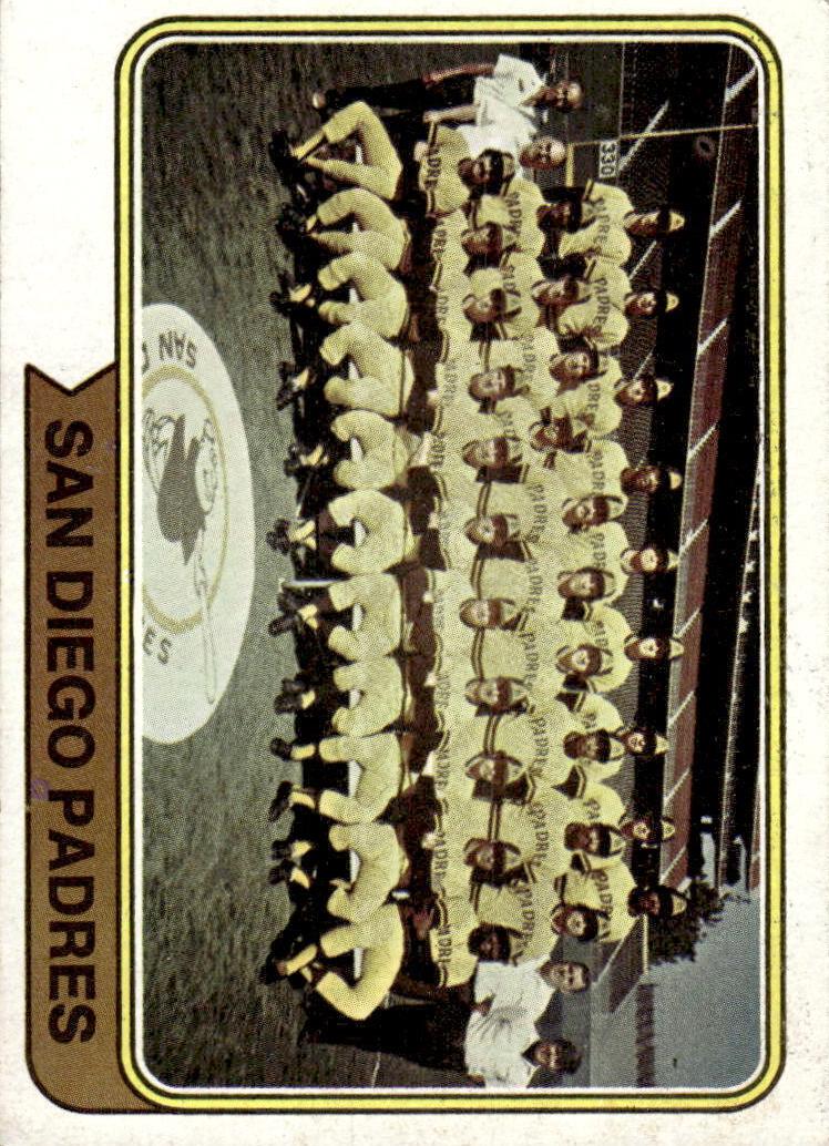 1974 Topps Baseball San Diego Padres #226 PSA 3