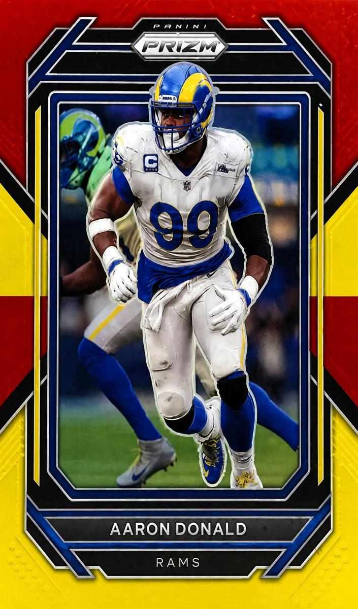 2022 Panini Prizm Football Red Yellow Aaron Donald #164