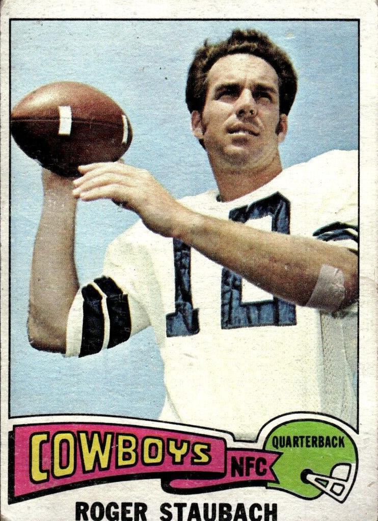 1975 Topps Football Roger Staubach #145 RAW Ungraded