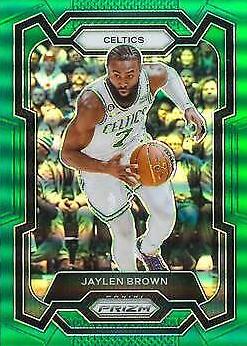 2023 Panini Prizm Basketball Green Jaylen Brown #31 PSA 9