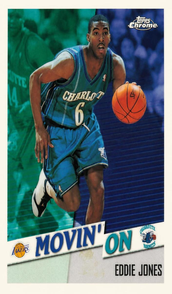 1998 Topps Chrome Basketball Refractor Eddie Jones #232 PSA 8.5