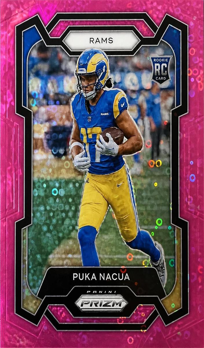 2023 Panini Prizm Football No Huddle Pink Puka Nacua #357
