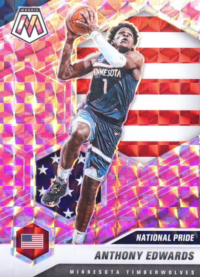 2020 Panini Mosaic Basketball Pink Camo Anthony Edwards #252 PSA 10