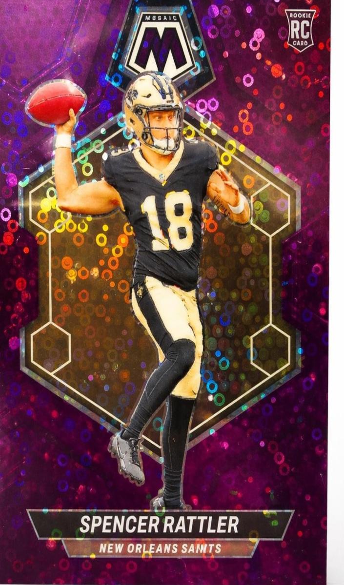 2024 Panini Mosaic Football No Huddle Purple Spencer Rattler #393