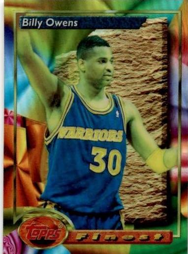 1993 Topps Finest Basketball Refractor Billy Owens #65 PSA 9