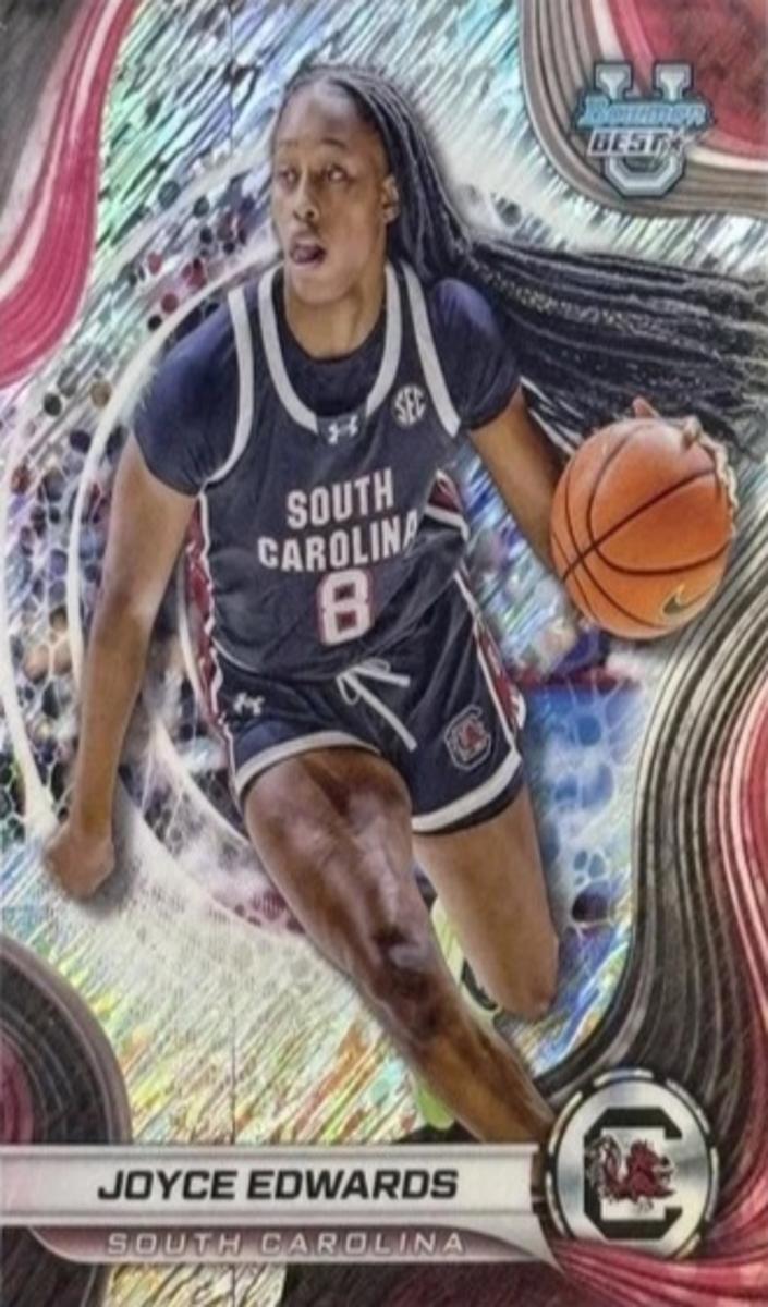 2024 Bowman Best University Basketball Shimmer Refractor Joyce Edwards #36