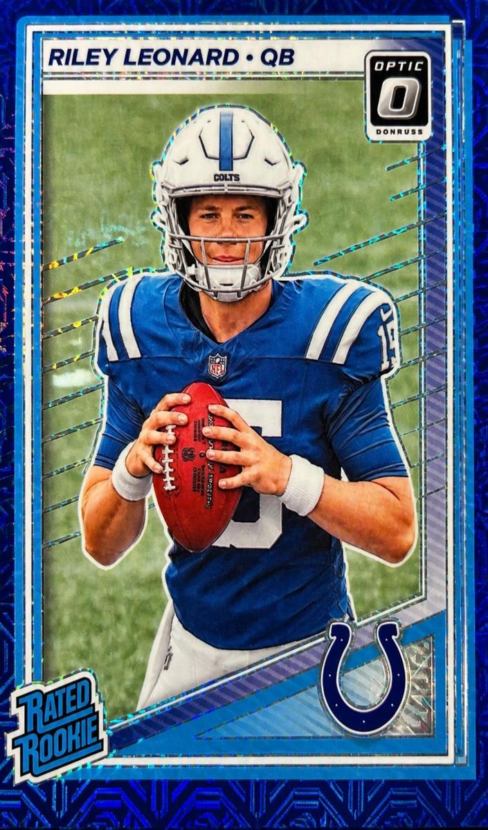 2025 Donruss Optic Football Blue Mojo Riley Leonard #255