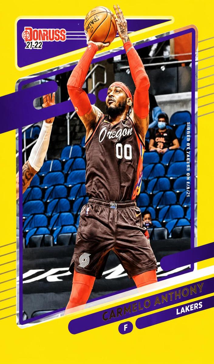 2021 Panini Donruss Basketball Yellow Flood Carmelo Anthony #103