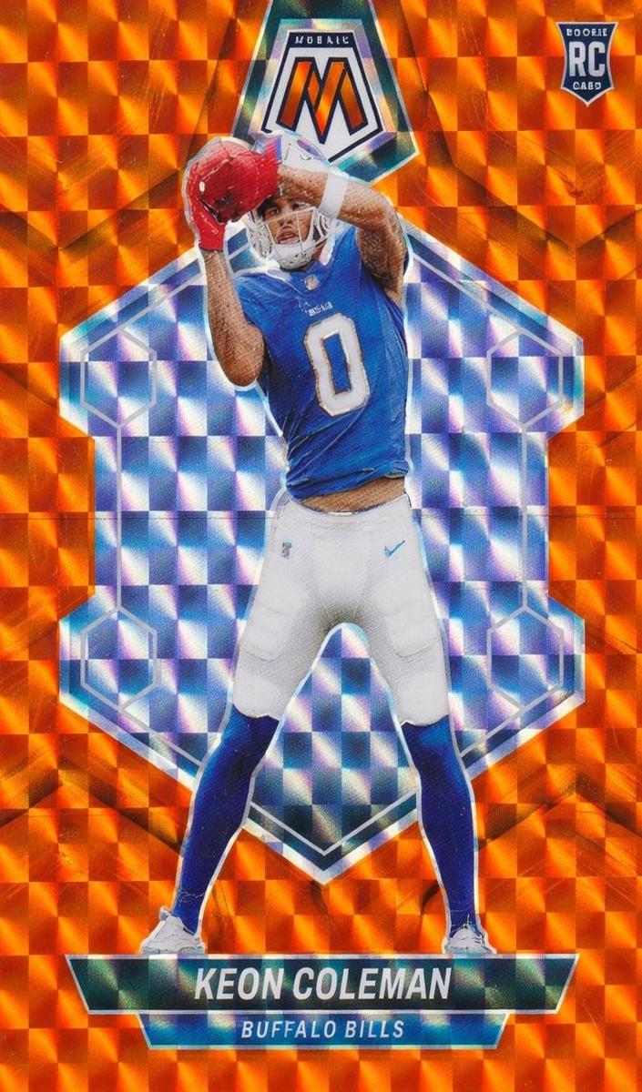 2024 Panini Mosaic Football Orange Keon Coleman #333 PSA 10
