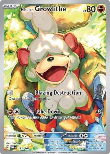 2024 Pokemon Scarlet & Violet Twilight Masquerade Hisuian Growlithe #181