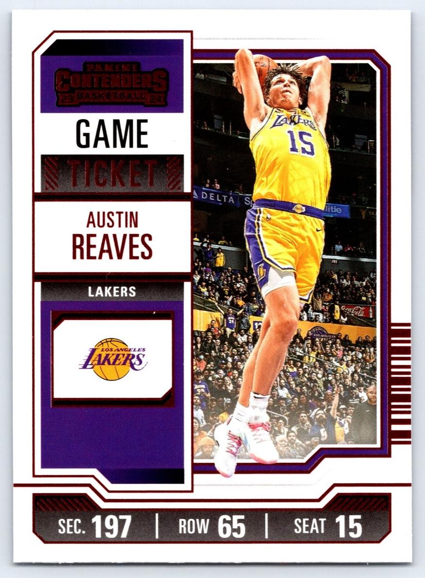 2023 Panini Contenders Basketball Red Game Ticket Austin Reaves #15