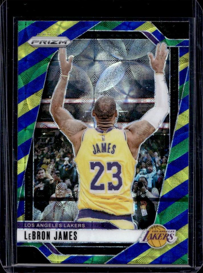 2024 Panini Prizm Basketball Choice Blue Yellow and Green LeBron James #130 PSA 9