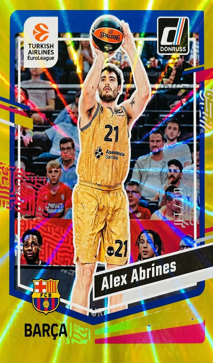 2023 Donruss Turkish Airlines EuroLeague Basketball Gold Laser Alex Abrines #109