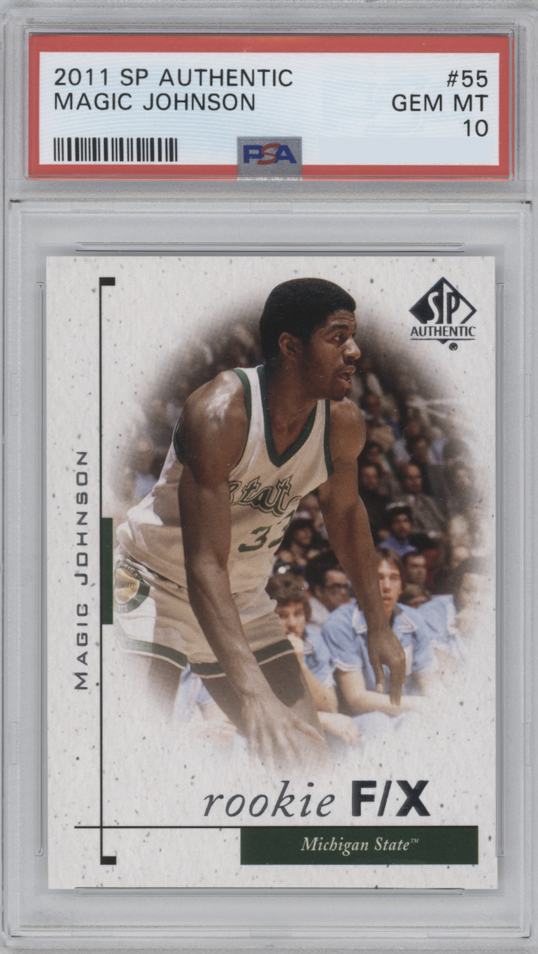 2011 SP Authentic Basketball Magic Johnson #55 PSA 10