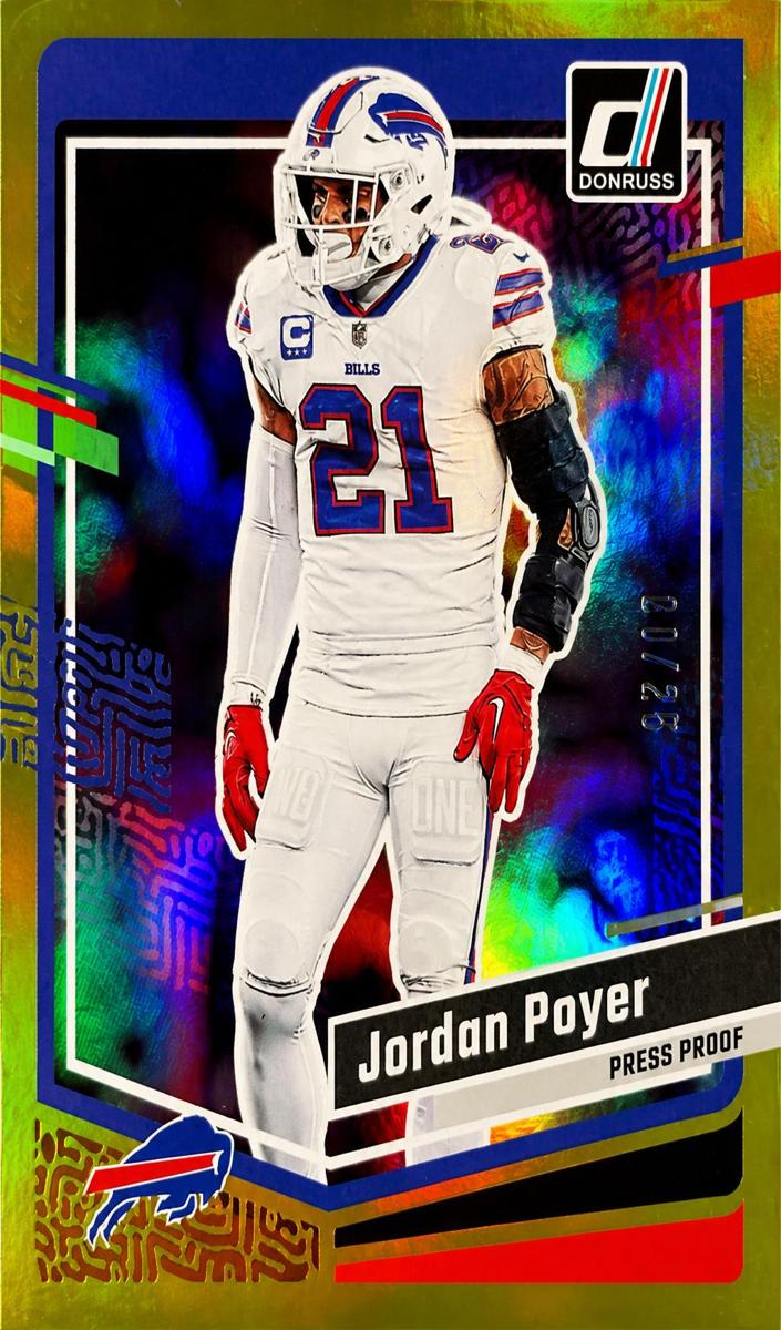 2023 Panini Donruss Football Press Proof Gold Die-Cut Jordan Poyer #31