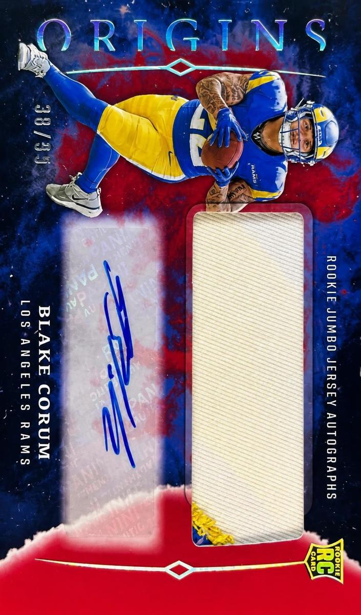 2024 Panini Origins Football Red Blake Corum #RJA-BCO