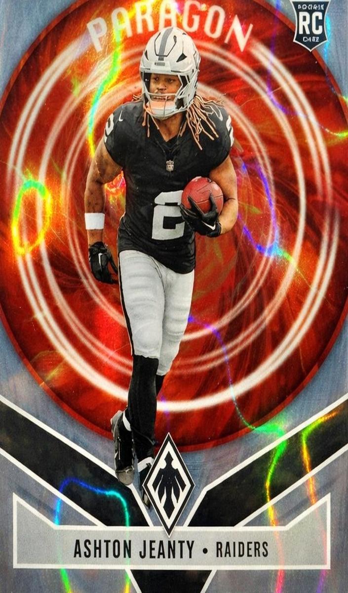 2025 Panini Phoenix Football Silver Lava Ashton Jeanty #10