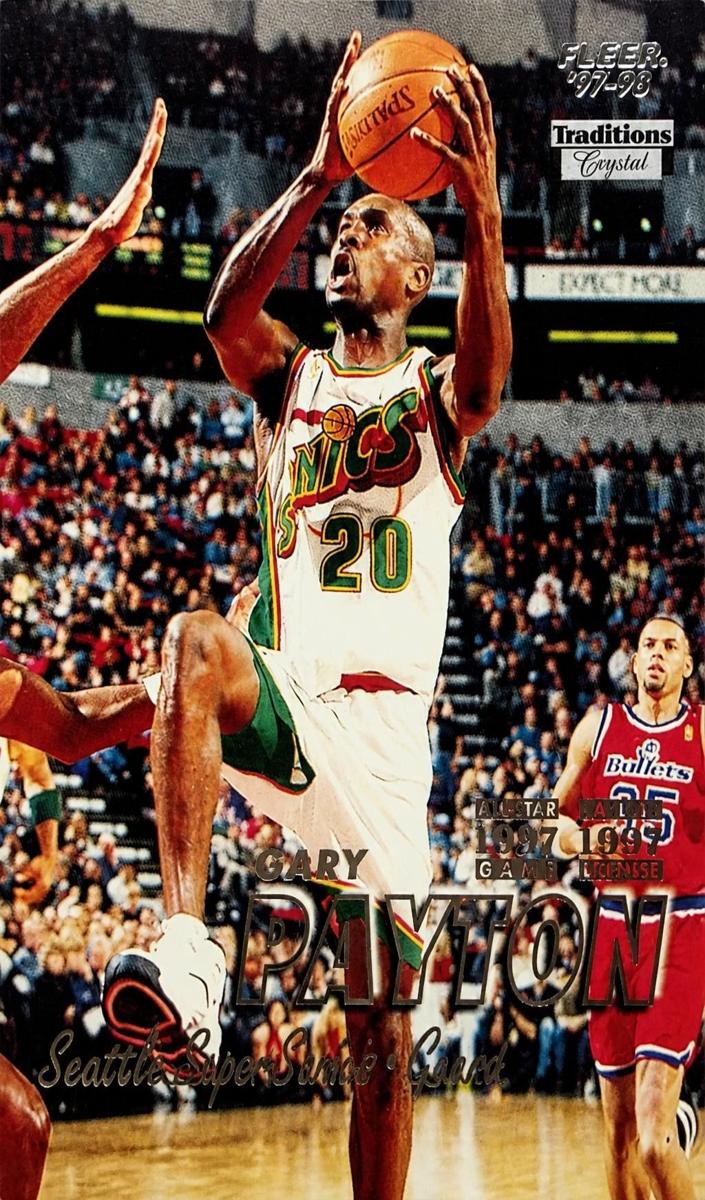1997 Fleer Basketball Crystal Gary Payton #20